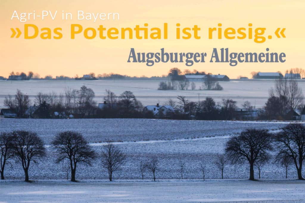Agri-PV - Agri-Photovoltaik - Presse_Augsburger_Allgemeine